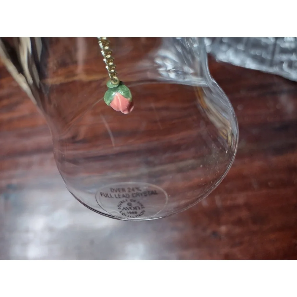 Vintage 1989 Avon FLORAL BOUQUET CRYSTAL BELL